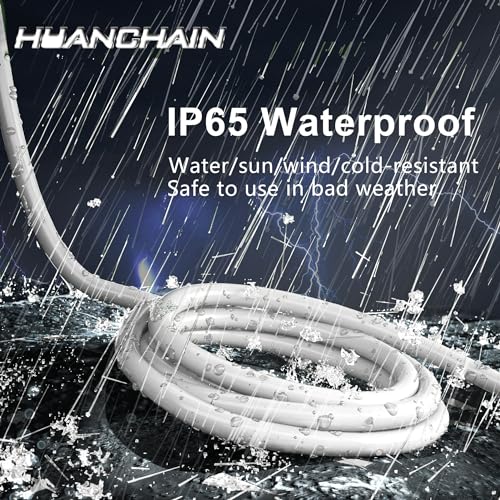 Indoor Outdoor White Extension Cord 8 FT Waterproof 16