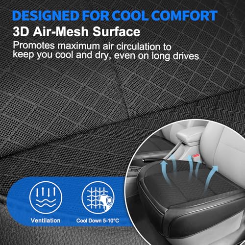 2 Pack Black Ventilated Cooling Mesh Bottom Car Seat Covers (2 Count)