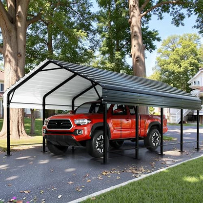 JY QAQA 12 x 20 ft Metal Carport