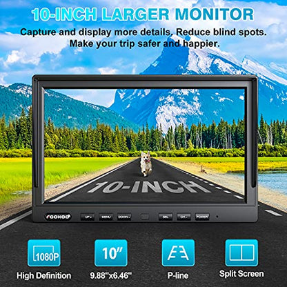 HD 1080P 10" Wired Backup Camera System