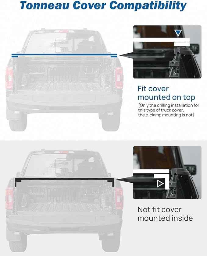 JOYTUTUS Roll Bar for Full-Size Truck Adjustable Chase Rack Pickup Sport Bar Compatible with F150, F250, F350, Silverado, Sierra, Ram 1500 2500 3500, Not fit Mid- Size
