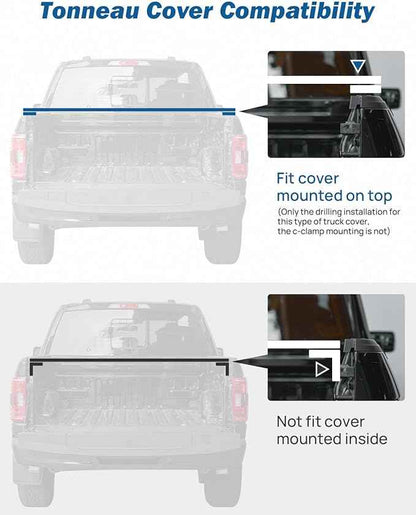 JOYTUTUS Roll Bar for Full-Size Truck Adjustable Chase Rack Pickup Sport Bar Compatible with F150, F250, F350, Silverado, Sierra, Ram 1500 2500 3500, Not fit Mid- Size