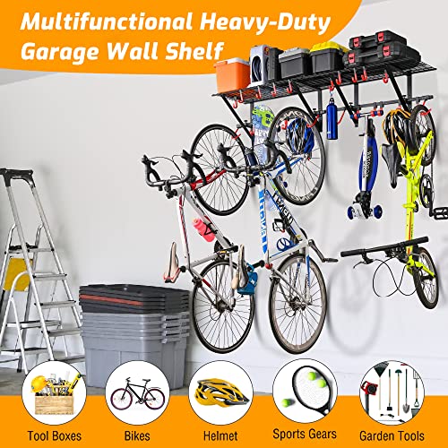 Garage Wall Shelving 1 Pack Includes 2 Bike Hooks
