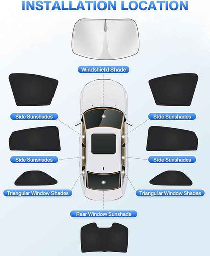 Windshield Sunshades for Honda Accord 2018-2022 Side Rear Window Shade Cover Set Window Sun Visor Blocker Privacy Protection Keep Vehicle Cool Black 8PCS
