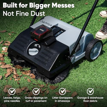 Battery Powered Artificial Grass & Hard Surface Sweeper