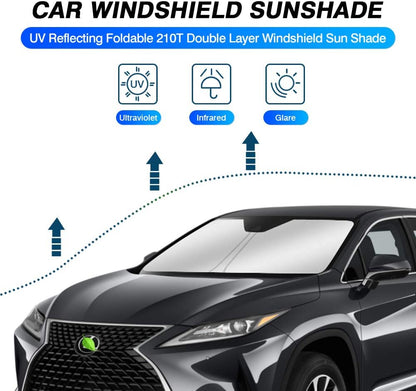 KUST Windshield Sun Shade for 2016-2022 Lexus RX 350 450h Accessories Sunshade Window Sun Visor Protector Foldable Blocks UV Rays Keep Your Car Cooler