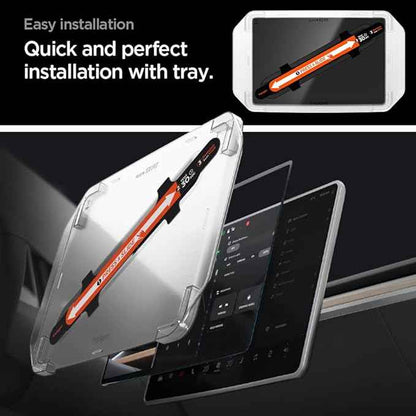 Spigen Tempered Glass Screen Protector [GlasTR EZ FIT] designed for Tesla Model 3 (2024/2025/2026), Model Y (2024-2025), Model Y Standard 2026 15.4" Dashboard Touchscreen - Matte/Anti Glare/Anti Finger Print