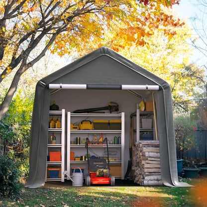 8x10FT Carport Shelter Storage Shed with Roll