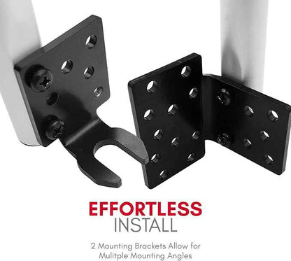 Macally Car Seat Rail Mount - Super Secure Tablet and Phone Holder for Car, Truck, and Any Vehicle - Adjustable Gooseneck iPad Mount - Works With All iPad, iPhone, Tablets