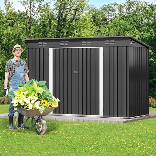 9' x 4' Outdoor Storage Shed with Windows