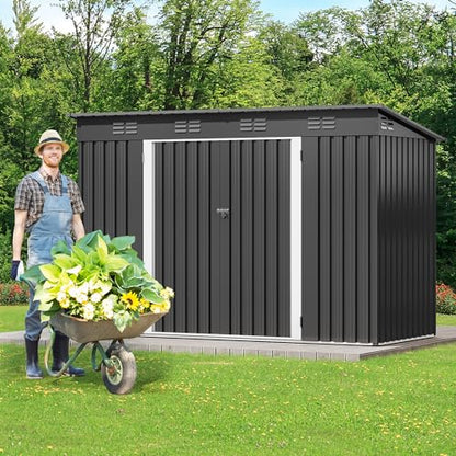 9' x 4' Outdoor Storage Shed with Windows