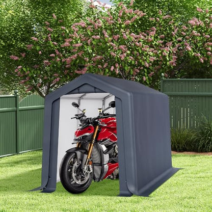 6x10 ft Storage Shelter Shed Portable Outdoor Carport Garage