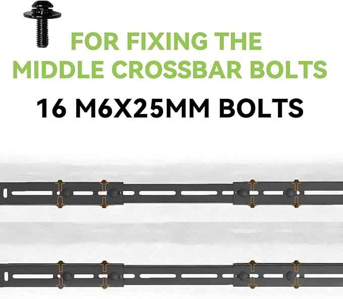 Bolts Kits for Truck Bed Adjustable Cross Bars 3-Section Cross Bar
