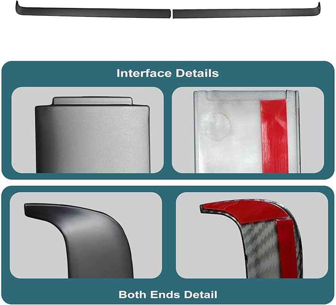 Goodangie00 4Pcs ABS Center Console Dashboard Cover Wrap Interior Accessories Compatible with 2025 2026 Tesla Model Y Juniper Accessories(Matte Black)