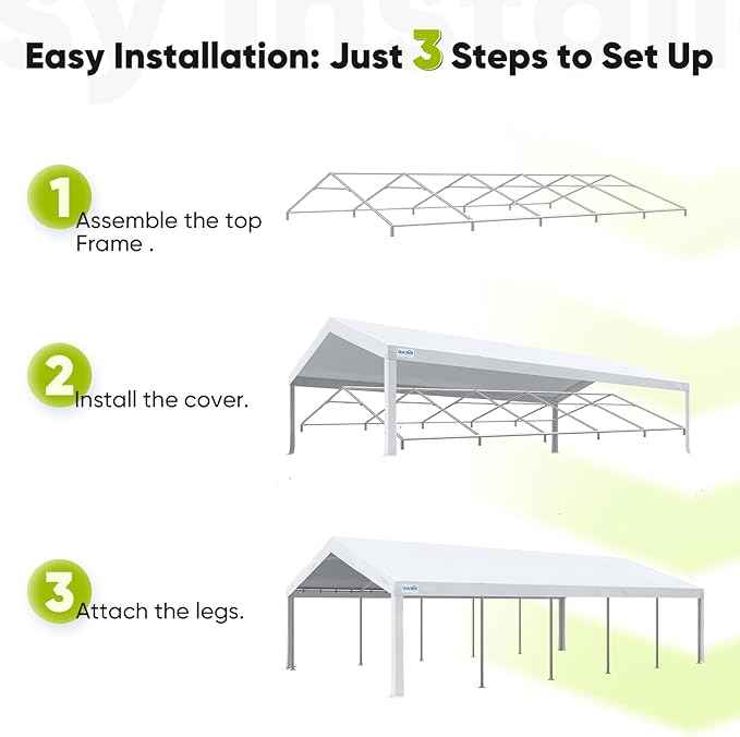 Quictent 20x30ft Party Tent Heavy Duty Outdoor Canopy Tent Carport Wedding Event Shelter BBQ Wedding Tents for Parties with Storage Bags(Mesh)