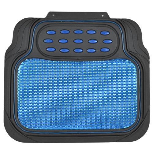 Blue All Weather Heavy Duty Universal Fit Car Floor Mats Interior Liners for Auto Van Truck SUV