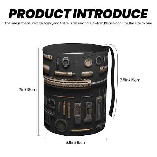 Gun Military Gear Arsenal Set Car Trash Can Waterproof Hanging Trash Bin Collapsible Garbage Can for Car Accessories Travel Camping Kitchen Home