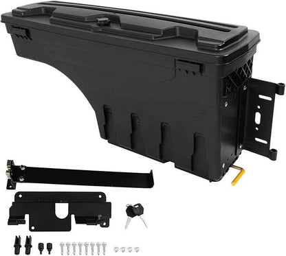 SCITOO Truck Bed Tool Box for Chevrolet Silverado 2008-2019 for GMC Sierra 2008-2019 Right Passenger Side,Multi-Compartment Dividers Organized Storage,Heavy Duty & No-Drill Installation