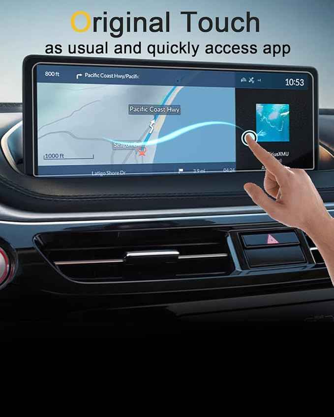 Tempered Glass Screen Protector for Acura MDX 2022-2026,Infotainment Navigation Screen Film Compatible With MDX 2026 2025 2024 Accessories - 12.3 inch