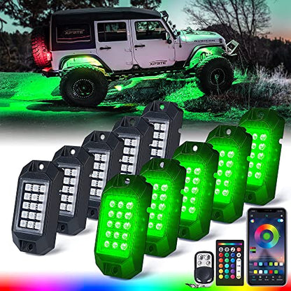 Bluetooth Rock Lights Multicolor Neon Accent Lights Underglow Kits (10 Count)