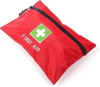 Red Emergency Bag First Aid Small Empty Travel Rescue Pouch First Responder Storage Medicine Pocket Bags for Car Home Office Kitchen Sport Ourdoors Bag Only (6x4.3)