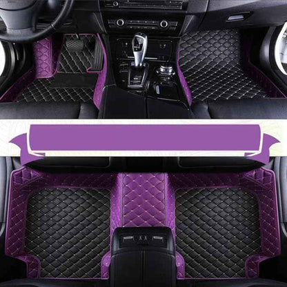 Yaruicar Custom Car Floor Mats for 2002-2026 Cadillac ATS CTS CT6 DTS Escalade Lyriq GT4 Optiq SRX SLS XT4 XT5 XT6 XTS Car Full Coverage Non-Slip Floor Liners (Purple Black Beige)