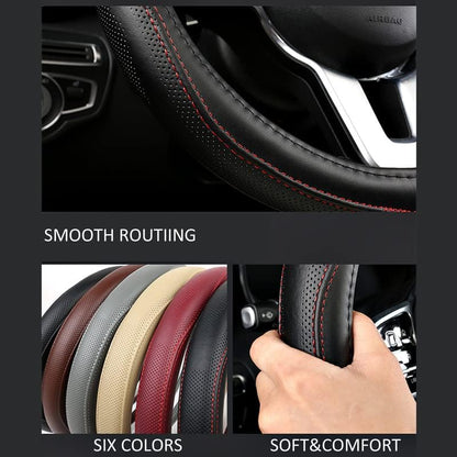 Genuine Leather Steering Wheel Cover