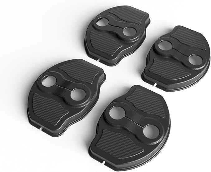 LUCKEASY for Tesla Model Y Juniper 2025 2026/Tesla Model 3 2024 2025 2026 Car Door Lock Cover Door Lock Latch Protector Door Edge Guard Door Entry Guard Black TPE