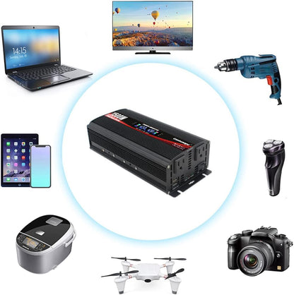 1500W Power Inverter 12V to 110V