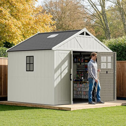 10x8 FT Resin Outdoor Storage Shed