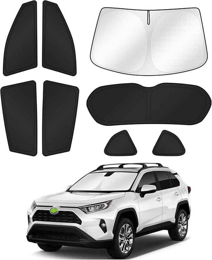 Window Shades for 2013-2018 Toyota RAV4 Accessories Windshield Sun Shade Side Rear Window Cover Sunshade Sun Visor Shield Privacy Protection for Camping Keep Vehicle Cool Black 8PCS