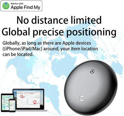 Car GPS Tracker for Vehicles Worldwide GPS Tracker for Vehicles Work with Find My (iOS Only), Car Vehicle Tracking Anti-Lost Locator with App for Cars, Wallet, Pets, Luggage (Black)
