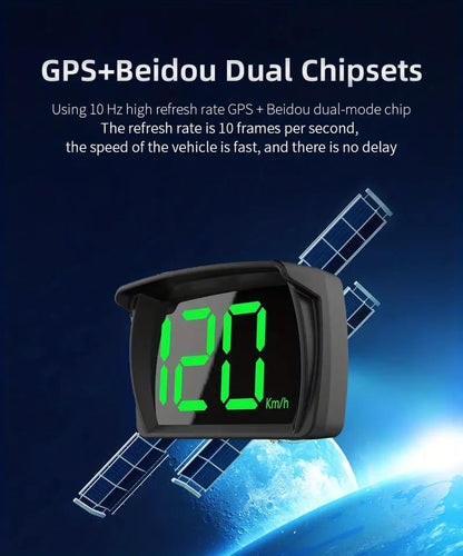 Heads Up Display for Cars HUD GPS Speedometer MPH with QC3.0 Fast Charger & Stable Silicone Pads