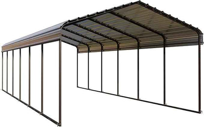 MFSTUDIO Carport 12x30 ft, Outdoor Heavy Duty Carports, Metal Car Port Shed Shelters Garage Shelter Shade Car Ports with Galvanized Roof for 2 Cars, Truck and Boats ﻿