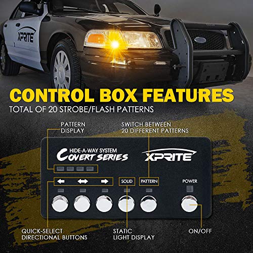 Amber LED Hideaway Strobe Lights Kit