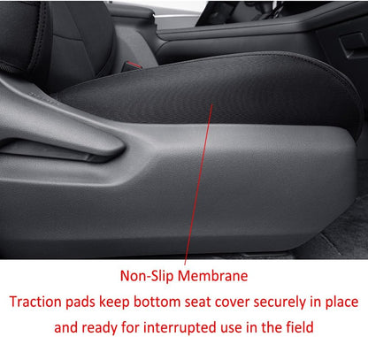 EKR Sienna Seat Covers for 2011-2020 Toyota Sienna XLE,Limited,Limited Premium,7 Seats,2nd Row Captain Seats W/Legrest,Seat Covers for SUV,Automotive Seat Cover Full Set-Three Row,Neoprene (Black)