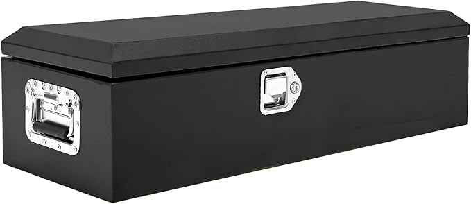 Steel Truck Tool Box, Heavy Duty Waterproof Metal Tool Box Organizer,Trailer Box for Truck, Pickup, RV, Trailer