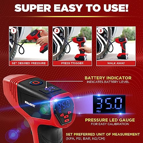 BULLSEYE PRO Tire Inflator with Pressure Gauge (149 Count)