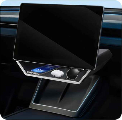 (Upgraded for Tesla Model Y Juniper Under Screen Storage Organizer 2025-2026 [Cyber-Inspired], Model 3 Highland 2024-2025 Center Console Organizer Tray for Tesla Model Y Juniper Accessories