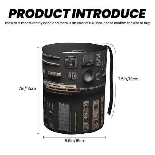Gun Military Gear Arsenal Set Car Trash Can Waterproof Hanging Trash Bin Collapsible Garbage Can for Car Accessories Travel Camping Kitchen Home