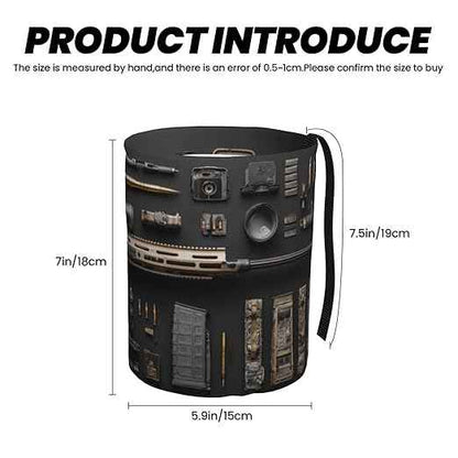 Gun Military Gear Arsenal Set Car Trash Can Waterproof Hanging Trash Bin Collapsible Garbage Can for Car Accessories Travel Camping Kitchen Home