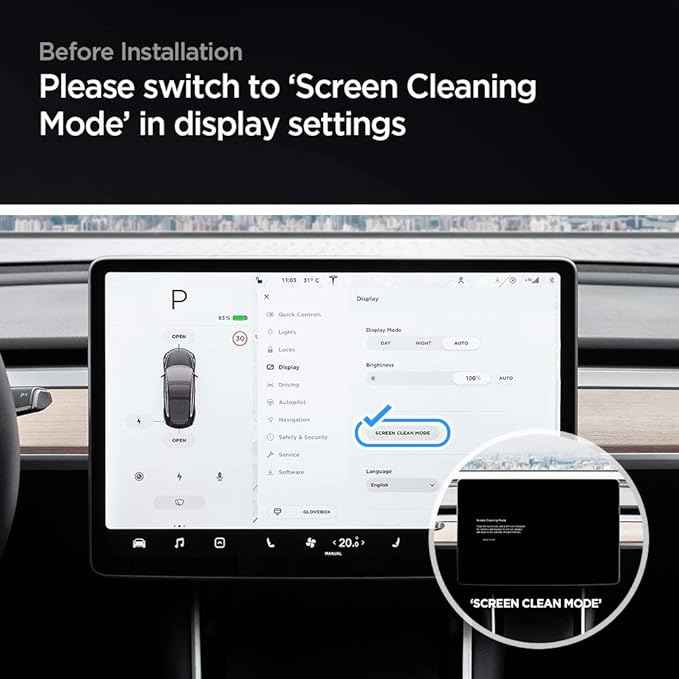Spigen Tempered Glass Screen Protector [GlasTR EZ FIT] Designed for Tesla Model 3 (2023-2017), Tesla Model Y (2025-2020) 15 inch Dashboard Touchscreen - Matte/Anti Fingerprint