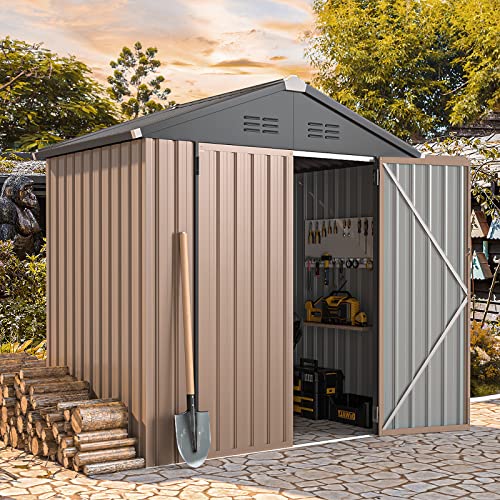 4' x 6' Outdoor Metal Storage Shed