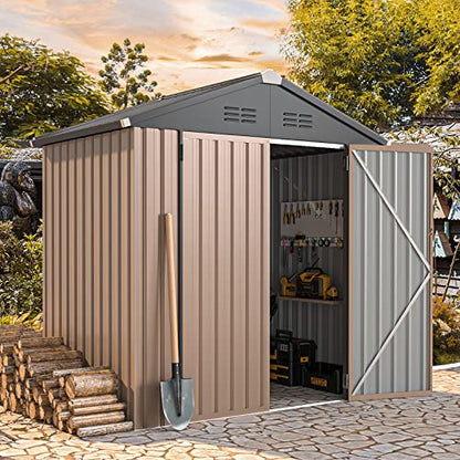 4' x 6' Outdoor Metal Storage Shed