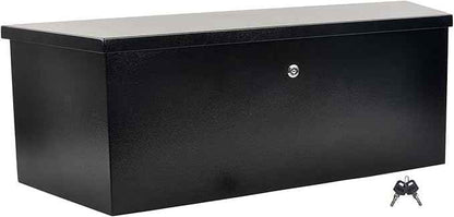 Black Steel Trailer Tongue Truck Box for Trucks Trailers RV ATV Pickup Trucks Flatbeds - 35 x 12.2 x 11.8 Inch