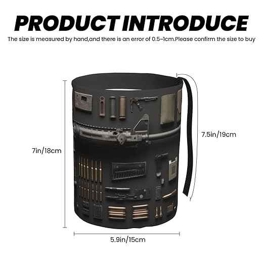 Gun Military Gear Arsenal Set Car Trash Can Waterproof Hanging Trash Bin Collapsible Garbage Can for Car Accessories Travel Camping Kitchen Home