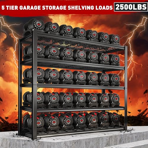 48" W Garage Shelving Heavy Duty Load 2500LBS (2 Count)