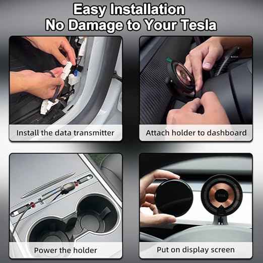 TITA Smart Display for Tesla Model 3 & Model Y with Magnetic Holder, Speed, Battery Level, Blind Spot Warning, Mileage; Zero-Delay Synchronous, OTA Updates, Head up Display for Model 3/Y (2021-2024)