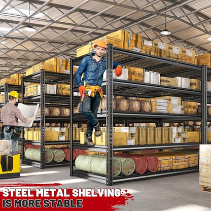 5 Tier Heavy Duty Garage Shelving for Basement Warehouse Pantry