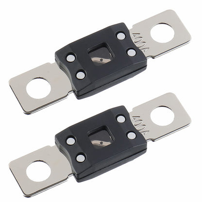 400A MEGA High Current Fuse - 400 Amp Bolt-on Fuse for Cars, Trucks, Construction Vehicles, Buses, Caravans (2 Pcs)